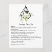 Carte D'accompagnement Rustique Pastel Floral Terrarium Jardin Mariage (Devant)