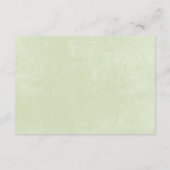 Carte D'accompagnement Rustique Pastel Hydrangea Floral Monogramme Sage V (Dos)