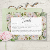 Carte D'accompagnement Rustique Pastel Hydrangea Floral Monogramme Sage V
