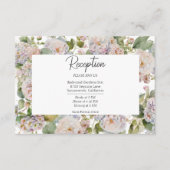 Carte D'accompagnement Rustique Pastel Hydrangea Floral Peri Réception (Devant)