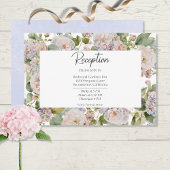 Carte D'accompagnement Rustique Pastel Hydrangea Floral Peri Réception