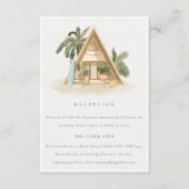 Carte D'accompagnement Rustique Tropical Palm Beach Shack Réception de ma (Devant)