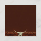 Carte D'accompagnement Rustique Western Bull Skull Wedding RSVP (Dos)