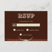 Carte D'accompagnement Rustique Western Bull Skull Wedding RSVP (Devant)