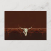 Carte D'accompagnement Rustique Western Bull Skull Wedding RSVP (Dos)