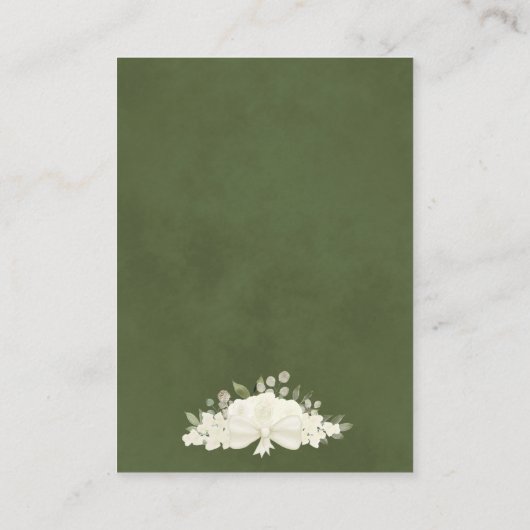 Carte D'accompagnement Rustique White Roses Site Mariage QR Code (Dos)