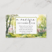 Carte D'accompagnement Rustique Woodland Spring Recette pour la mariée (Devant)