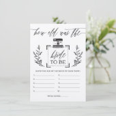 Carte D'accompagnement RustiqueQuel âge a été la mariée Fête des mariées  (Debout devant)