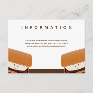 Carte D'accompagnement S’more Illustration Mariage Informations Brown bla