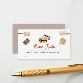 Carte D'accompagnement S’more Love Baby shower Diaper Raffle