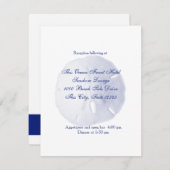 Carte D'accompagnement Sable Dollar Royal Blue Mariage Réception (Devant / Derrière)