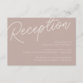 Carte D'accompagnement Sable | Réception de mariage avec filigrane de scr (Devant)