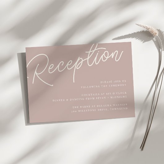 Carte D'accompagnement Sable | Réception de mariage avec filigrane de scr