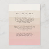 Carte D'accompagnement Sable rose | Détails de l'invité Mariage (Devant)