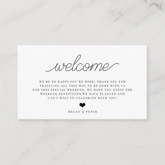 Carte D'accompagnement Sac d'insertion du Mariage de script (Devant)