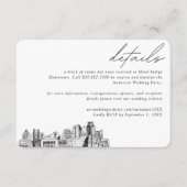 Carte D'accompagnement Sacramento Mariage Hotel Détails du bloc de chambr (Devant)