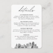 Carte D'accompagnement Sacramento Mariage Petits détails verticaux (Devant)