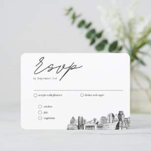 Carte D'accompagnement Sacramento Mariage traditionnel RSVP Options de re