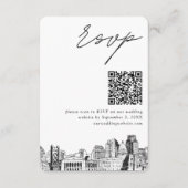 Carte D'accompagnement Sacramento Wedding RSVP QR Code Petit (Devant)