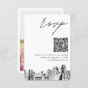 Carte D'accompagnement Sacramento Wedding RSVP QR Code Petit