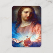 Carte D'accompagnement Sacré Coeur de Jésus avec prière de consécration (Devant)