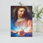 Carte D'accompagnement Sacré Coeur de Jésus avec prière de consécration (Debout devant)