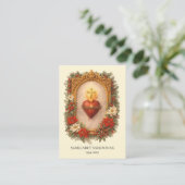 Carte D'accompagnement Sacred Heart Jesus Funeral Catholic Prayer Card (Debout devant)