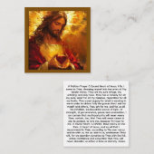 Carte D'accompagnement Sacred Heart of Jesus  (Devant / Derrière)