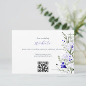 Carte D'accompagnement Sade of Royal Blue Ivory Site Mariage Code QR (Debout devant)