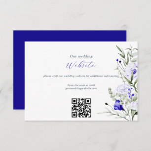 Carte D'accompagnement Sade of Royal Blue Ivory Site Mariage Code QR