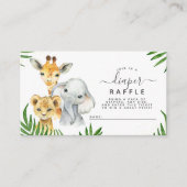 Carte D'accompagnement Safari Animaux Baby shower Déchets Raffle (Devant)