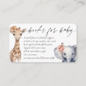 Carte D'accompagnement Safari Animaux Livres pour Bébé Fille Sauvage Un T (Devant)