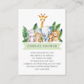 Carte D'accompagnement Safari Aventure Cadeau Douche (Devant)