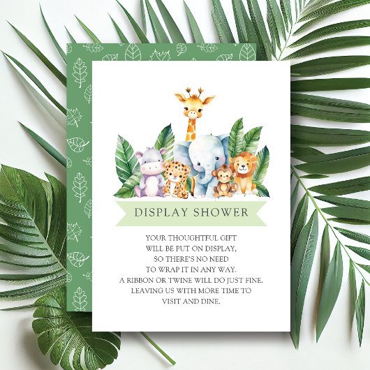 Carte D'accompagnement Safari Aventure Cadeau Douche