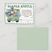 Carte D'accompagnement Safari Baby shower garçon Déchets Raffle (Devant / Derrière)