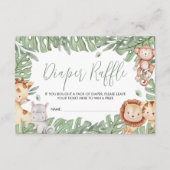 Carte D'accompagnement Safari Diaper Raffle Card (Devant)