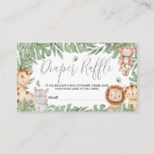 Carte D'accompagnement Safari Diaper Raffle Card (Devant)