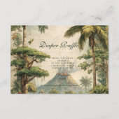 Carte D'accompagnement Safari Dino Baby Shower Diapper Raffle (Devant)