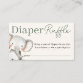 Carte D'accompagnement Safari Elephant Baby shower Déchets Raffle (Devant)