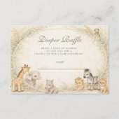Carte D'accompagnement Safari Jungle Animals Arch Diapper Raffle (Devant)