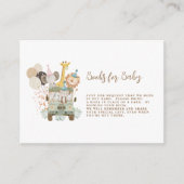 Carte D'accompagnement Safari Jungle Animaux Boho Livre Pour Boîtier Bébé (Devant)