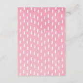 Carte D'accompagnement Safari Jungle rose Floral Baby Girl Raffle de couc (Dos)