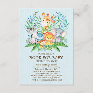 Carte D'accompagnement Safari JungleBoysBaby Douche Livre pour bébé