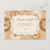 Carte D'accompagnement Safari Lion Diapper Raffle (Devant)