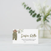 Carte D'accompagnement Safari Little Wild One Baby Clothes Diaper Raffle (Debout devant)