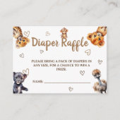 Carte D'accompagnement Safari moderne Animaux Déchets Raffle (Devant)