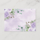 Carte D'accompagnement Safari sauvage pourpre Animaux Bébé Déchets Raffle (Dos)