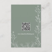 Carte D'accompagnement Saga verte QR code mariage Détails (Dos)