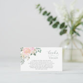 Carte D'accompagnement Sage Baby in Bloom Baby shower rose Demande de rés (Debout devant)