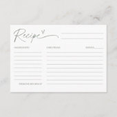 Carte D'accompagnement SAGE Bohemian Recette Fête des mariées (Devant)